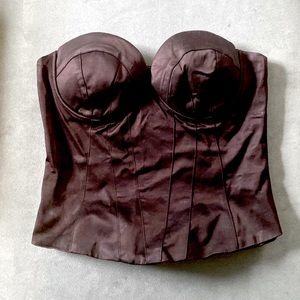 Bebe Black Zip Bustier